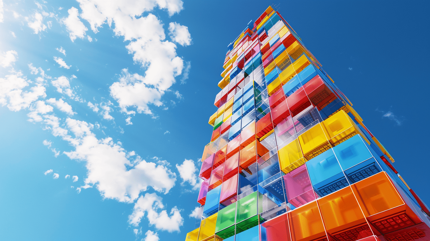 replymarketing_A_partially_built_skyscraper_made_of_colorful__2a3c0009-aaee-4725-8a6b-3dc2b5cf7b3b_3